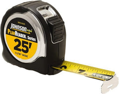 Johnson Level & Tool - 25' x 1-1/16" Tape Measure - 1/16" Graduation, Inch Graduation Style - Exact Tooling