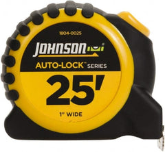 Johnson Level & Tool - 25' x 1" Tape Measure - 1/16" Graduation, Inch Graduation Style - Exact Tooling