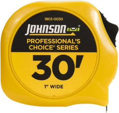 Johnson Level & Tool - 30' x 1" Tape Measure - 1/16" Graduation, Inch Graduation Style - Exact Tooling