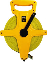 Johnson Level & Tool - 200' x 1/2" Tape Measure - 1/8" & 1mm Graduation, Inch/Metric Graduation Style - Exact Tooling
