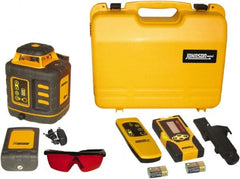Johnson Level & Tool - 2,000' (Exterior) Measuring Range, 1/8" at 100' Accuracy, Self-Leveling Rotary Laser - ±3° Self Leveling Range, 150, 200, 250 & 300 RPM, 2 Beams, NiMH Battery Included - Exact Tooling