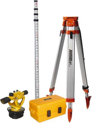 Johnson Level & Tool - 22x Magnification, 4 to 200 Ft. Measuring Range, Transit Optical Level Kit - Accuracy 3/16 Inch at 100 Ft., Kit Includes Tripod, 13 Grade Rod, Hard Shell Carrying Case - Exact Tooling