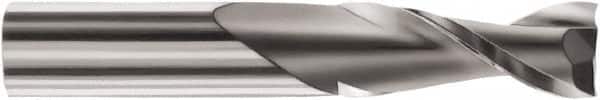 SGS - 8mm Cutting Diam x 25mm Length of Cut, 2 Flute, Upcut Spiral Router Bit - Uncoated, Right Hand Cut, Solid Carbide, 63mm OAL x 8mm Shank Diam, Square End - Exact Tooling