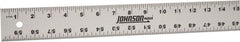 Johnson Level & Tool - 60" Long, 1/8, 1/16" Graduation, Aluminum Rule - English Graduation Style, Gray, Anodized Finish - Exact Tooling