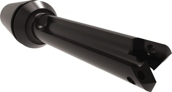 Allied Machine and Engineering - Series Y, 3/8 to 27/64" Diam, ER16 ER Collet, Straight Flute Spade Drill - 1-3/8" Max Depth, 1-29/32" Body Length, 3-5/64" OAL, Short Length, Through Coolant - Exact Tooling