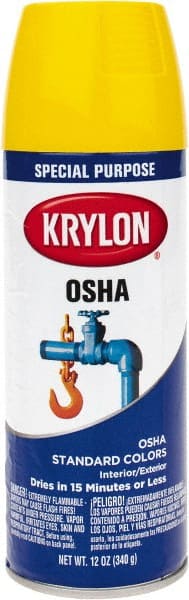 Krylon - 12 fl oz Yellow Marking Paint - Exact Tooling