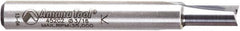 Amana Tool - 3/16" Diam, 1/4" Shank Diam, 7/16" Length of Cut, 2 Flute Straight Plunge Router Bit - 2" Overall Length, Solid Carbide - Exact Tooling