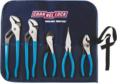 Channellock - 5 Piece Plier Set - Comes in Tool Roll - Exact Tooling