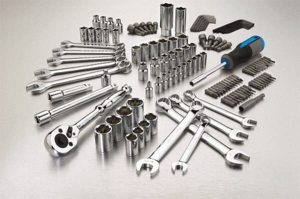 Channellock - 132 Piece 1/4 & 3/8" Drive Mechanic's Tool Set - Comes in Blow Molded Case - Exact Tooling