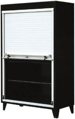 Strong Hold - 4 Shelf Roll Up Storage Cabinet - Steel/Aluminum, 48" Wide x 24" Deep x 78" High, Dark Gray - Exact Tooling