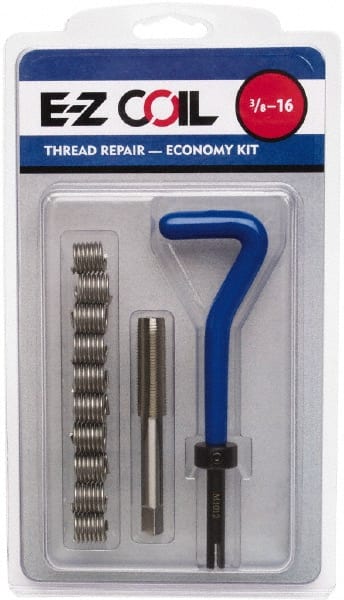 E-Z LOK - 5 Inserts, 5/8-11 UNC, Thread Repair Kit - 0.938" Insert Length - Exact Tooling