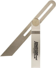 Johnson Level & Tool - 10" Blade Length x 1-1/8" Blade Width, 6-1/2" Base Length x 1-1/8" Base Width Stainless Steel Square - 0.008" Accuracy, Beveled Edge - Exact Tooling