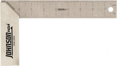 Johnson Level & Tool - 8" Blade Length x 1-1/2" Blade Width, 5-1/2" Base Length x 1-1/2" Base Width Aluminum Square - 0.008" Accuracy - Exact Tooling
