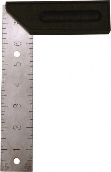 Johnson Level & Tool - 8" Blade Length x 1-1/2" Blade Width, 5-1/8" Base Length x 1-1/2" Base Width Stainless Steel Square - 0.008" Accuracy - Exact Tooling