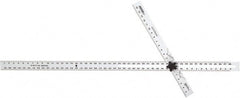 Johnson Level & Tool - 48" Blade Length x 2" Blade Width, 16" Base Length x 2" Base Width Aluminum Square - 0.008" Accuracy, Beveled Edge - Exact Tooling