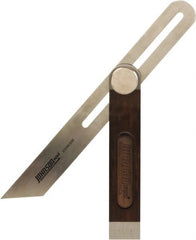 Johnson Level & Tool - 10" Blade Length x 1-1/8" Blade Width, 6-1/2" Base Length x 1-1/8" Base Width Stainless Steel Square - 0.008" Accuracy, Beveled Edge - Exact Tooling