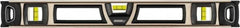 Johnson Level & Tool - Magnetic 78" Long 5 Vial I-Beam Level - Aluminum, Black, 3 Plumb & 2 Level Vials - Exact Tooling