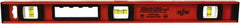 Johnson Level & Tool - 24" Long 3 Vial I-Beam Level - Aluminum, Black, 2 Plumb & 1 Level Vials - Exact Tooling