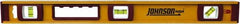 Johnson Level & Tool - Magnetic 24" Long 3 Vial I-Beam Level - Aluminum, Black, 1 Plumb, 1 Level & 1 45° Vials - Exact Tooling