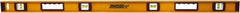Johnson Level & Tool - 48" Long 3 Vial I-Beam Level - Aluminum, Black, 2 Plumb & 1 Level Vials - Exact Tooling