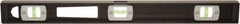 Johnson Level & Tool - Magnetic 48" Long 3 Vial I-Beam Level - Aluminum, Black, 2 Plumb & 1 Level Vials - Exact Tooling