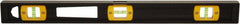 Johnson Level & Tool - 72" Long 5 Vial I-Beam Level - Aluminum, Black, 3 Plumb & 2 Level Vials - Exact Tooling