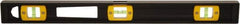 Johnson Level & Tool - 96" Long 5 Vial I-Beam Level - Aluminum, Black, 3 Plumb & 2 Level Vials - Exact Tooling
