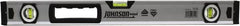Johnson Level & Tool - 24" Long 3 Vial Box Beam Level - Aluminum, Yellow, 2 Plumb & 1 Level Vials - Exact Tooling