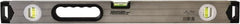 Johnson Level & Tool - 24" Long 3 Vial Box Beam Level - Aluminum, Silver, 2 Plumb & 1 Level Vials - Exact Tooling