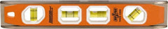 Johnson Level & Tool - Magnetic 12" Long 4 Vial Torpedo Level - Aluminum, Black, 1 Plumb, 1 Level & 1 Vari-Pitch & 1 45° Vials - Exact Tooling