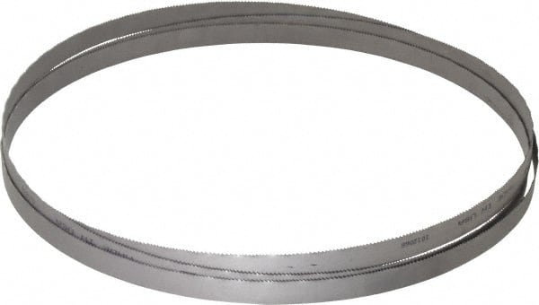 Lenox - 14 to 18 TPI, 7' 9-1/2" Long x 1/2" Wide x 0.025" Thick, Welded Band Saw Blade - Bi-Metal, Toothed Edge, Wavy Tooth Set, Flexible Back, Contour Cutting - Exact Tooling