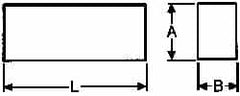 Seco - WKE45 Cobalt Rectangular Tool Bit Blank - 16mm Wide x 20mm High x 200mm OAL - Exact Tooling