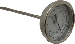Wika - 6 Inch Long Stem, 3 Inch Dial Diameter, Stainless Steel, Back Connected Bi-Metal Thermometer - 65 to 400°C, 1% Accuracy - Exact Tooling