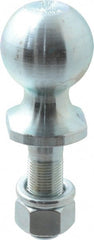 Reese - 1-7/8" Diam, 2-3/8" Shank Length, Hitch Ball - 3/4" Shank Diam, 2,000 Lb Capacity, Zinc Finish - Exact Tooling