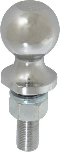 Reese - 1-7/8" Diam, 2-3/8" Shank Length, Hitch Ball - 3/4" Shank Diam, 2,000 Lb Capacity, Chrome Finish - Exact Tooling
