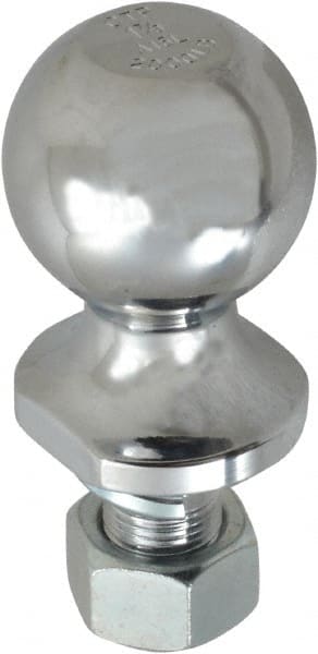 Reese - 1-7/8" Diam, 1-1/2" Shank Length, Hitch Ball - 3/4" Shank Diam, 2,000 Lb Capacity, Chrome Finish - Exact Tooling