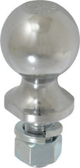 Reese - 2" Diam, 1-1/2" Shank Length, Hitch Ball - 3/4" Shank Diam, 3,500 Lb Capacity, Chrome Finish - Exact Tooling