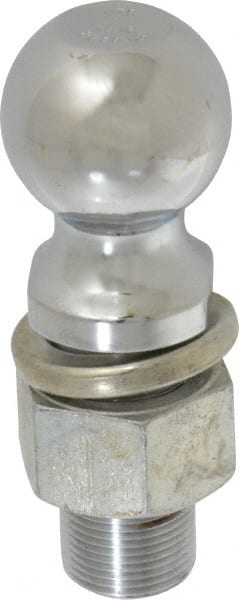 Reese - 2" Diam, 2-1/4" Shank Length, Hitch Ball - 1-1/4" Shank Diam, 8,000 Lb Capacity, Chrome Finish - Exact Tooling
