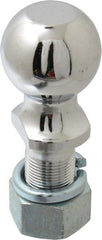 Reese - 2-5/16" Diam, 2-1/2" Shank Length, Hitch Ball - 1-1/4" Shank Diam, 12,000 Lb Capacity, Chrome Finish - Exact Tooling