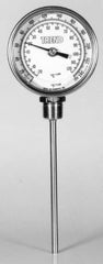 Wika - 9 Inch Long Stem, 5 Inch Dial Diameter, Stainless Steel, Bottom Connected Bi-Metal Thermometer - 10 to 200°C, 1% Accuracy - Exact Tooling