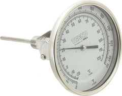 Wika - 4 Inch Long Stem, 5 Inch Dial Diameter, Stainless Steel, Adjustable Angle Bi-Metal Thermometer - -20 to 120°C, 1% Accuracy - Exact Tooling