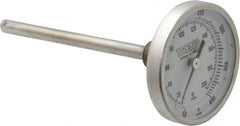 Wika - 4 Inch Long Stem, 2 Inch Dial Diameter, Stainless Steel, Back Connected Bi-Metal Thermometer - 10 to 200°C, 1% Accuracy - Exact Tooling