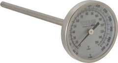 Wika - 6 Inch Long Stem, 2 Inch Dial Diameter, Stainless Steel, Back Connected Bi-Metal Thermometer - 10 to 150°C, 1% Accuracy - Exact Tooling