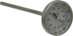 Wika - 6 Inch Long Stem, 2 Inch Dial Diameter, Stainless Steel, Back Connected Bi-Metal Thermometer - 100 to 540°C, 1% Accuracy - Exact Tooling