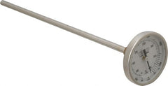 Wika - 9 Inch Long Stem, 2 Inch Dial Diameter, Stainless Steel, Back Connected Bi-Metal Thermometer - 65 to 400°C, 1% Accuracy - Exact Tooling