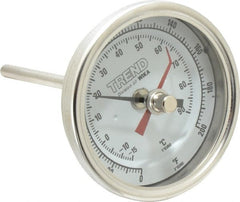 Wika - 4 Inch Long Stem, 3 Inch Dial Diameter, Stainless Steel, Back Connected Bi-Metal Thermometer - -15 to 90°C, 1% Accuracy - Exact Tooling