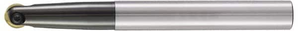 LMT - 3/4" Cut Diam, 3.15" Max Depth of Cut, 1" Shank Diam, 7.48" OAL, Indexable Ball Nose End Mill - 3.15" Head Length, Straight Shank, EBG-R-T Toolholder, GWS 20, WPR 0750 Insert - Exact Tooling