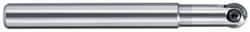 LMT - 3/8" Cut Diam, 3/16" Max Depth of Cut, 3/8" Shank Diam, 120mm OAL, Indexable Ball Nose End Mill - 1.38" Head Length, Straight Shank, EBG-R-NC Toolholder, WPB 0375, WPR 0375 Insert - Exact Tooling