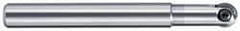 LMT - 3/8" Cut Diam, 3/16" Max Depth of Cut, 3/8" Shank Diam, 120mm OAL, Indexable Ball Nose End Mill - 1.38" Head Length, Straight Shank, EBG-R-NC Toolholder, WPB 0375, WPR 0375 Insert - Exact Tooling