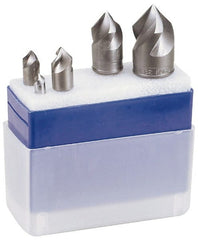 M.A. Ford - 5 Piece, 1/4 to 1" Head Diam, 60° Included Angle, Single End Countersink Set - Exact Tooling